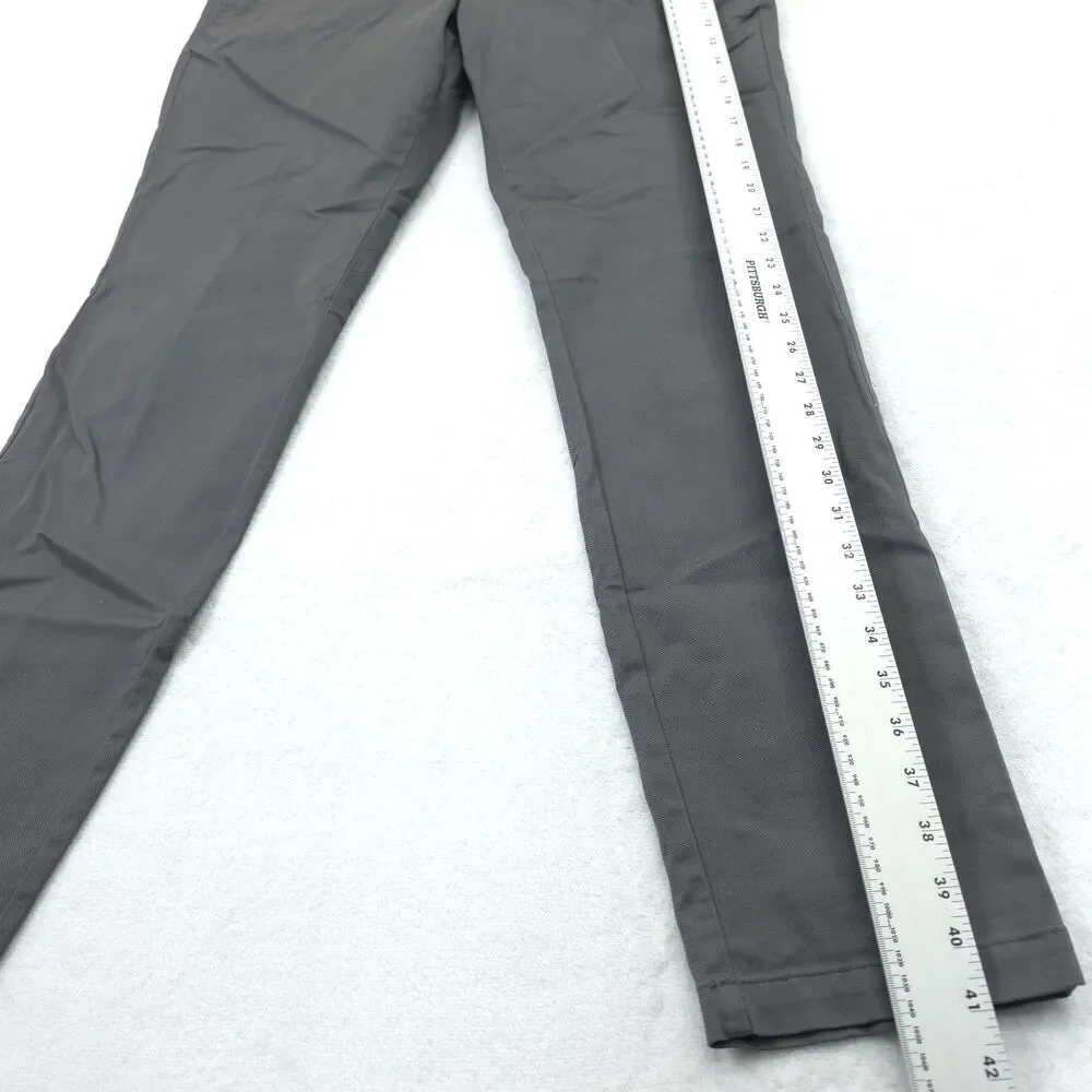 Perk Slim Fit + Stretch Chino Pants Flat Front Mens 33x32 Gray